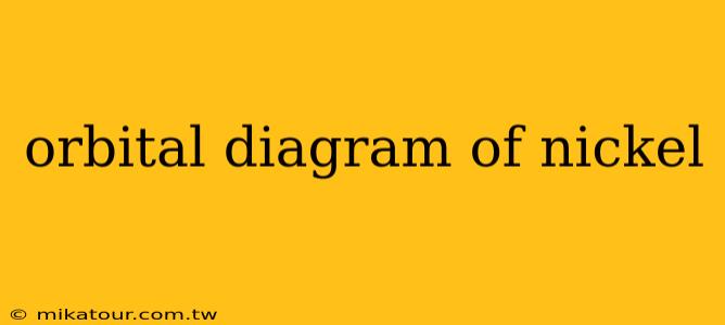 orbital diagram of nickel