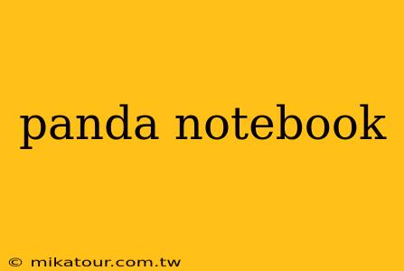 panda notebook