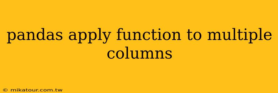 pandas apply function to multiple columns