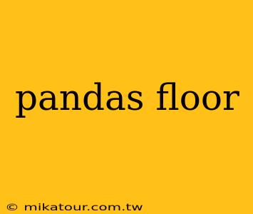 pandas floor