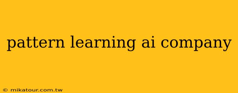 pattern learning ai company