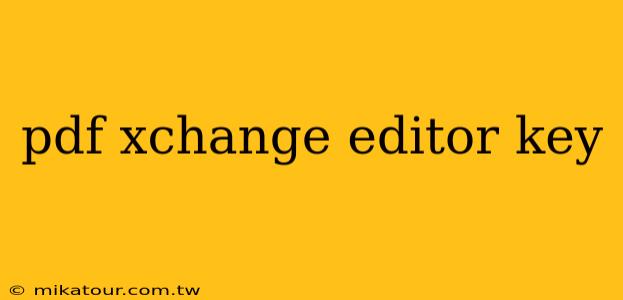 pdf xchange editor key