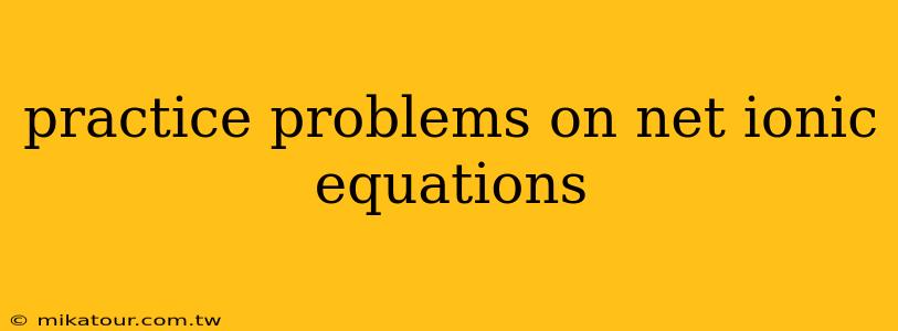 practice problems on net ionic equations