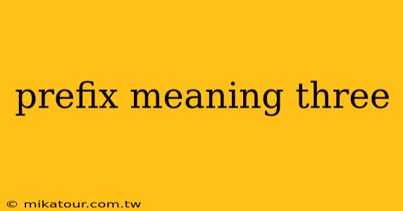 prefix meaning three