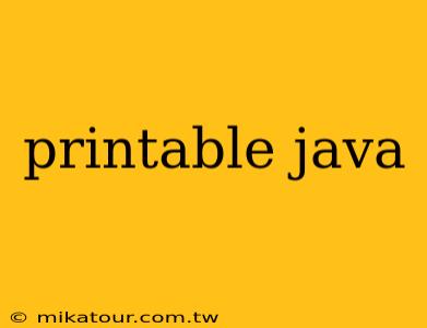 printable java