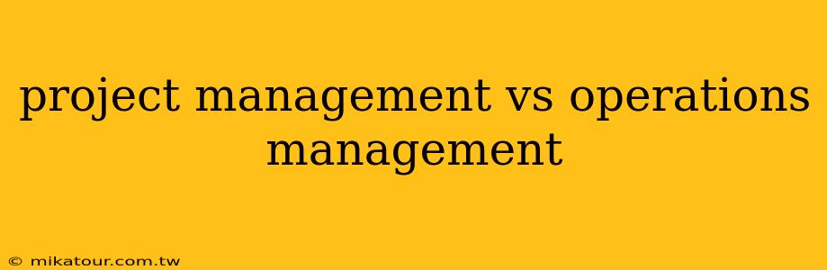 project management vs operations management