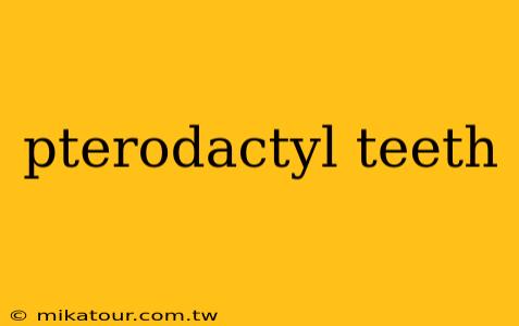 pterodactyl teeth