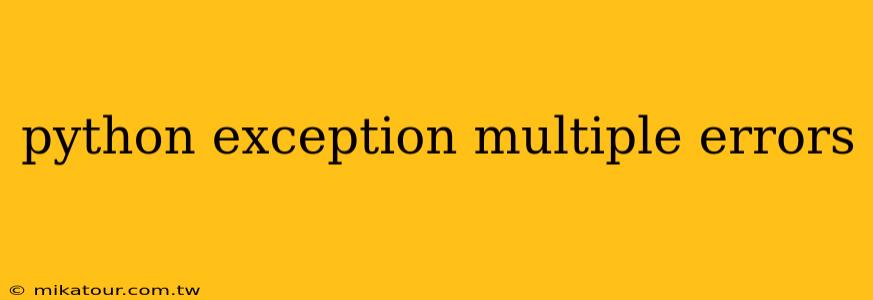 python exception multiple errors