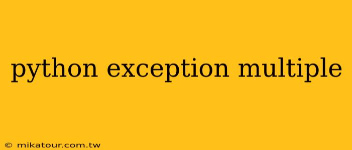 python exception multiple