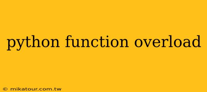 python function overload