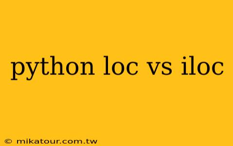 python loc vs iloc