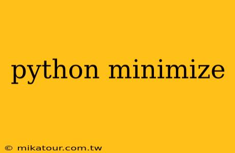 python minimize