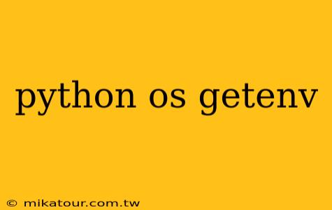 python os getenv