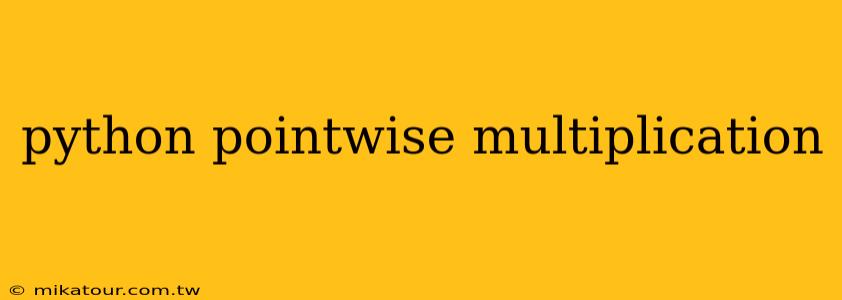 python pointwise multiplication