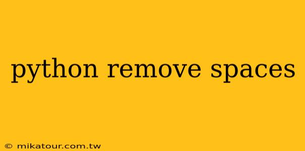 python remove spaces