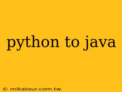 python to java