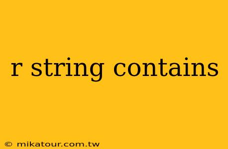 r string contains