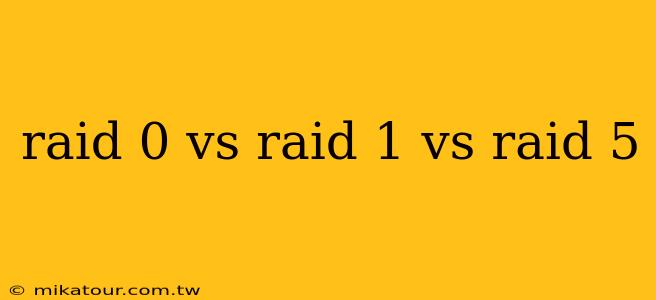 raid 0 vs raid 1 vs raid 5