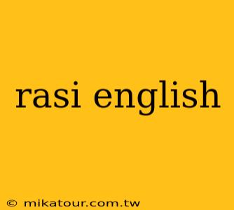 rasi english