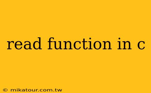 read function in c