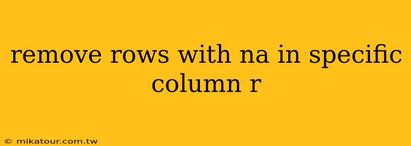 remove rows with na in specific column r