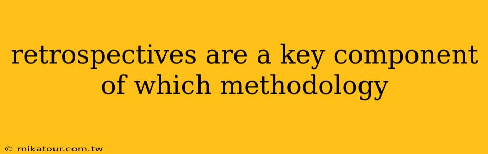 retrospectives are a key component of which methodology