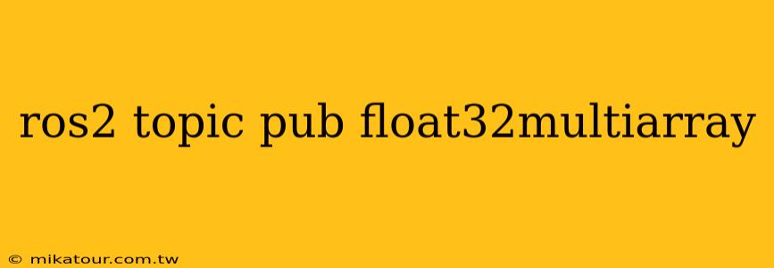 ros2 topic pub float32multiarray