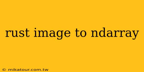 rust image to ndarray