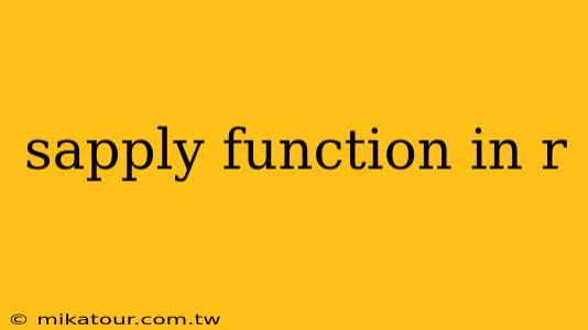 sapply function in r