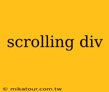 scrolling div