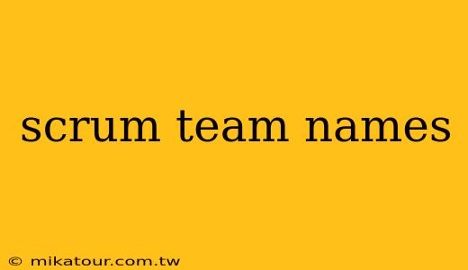 scrum team names