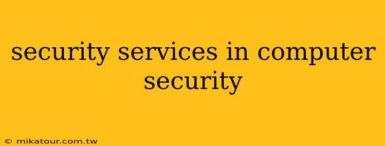 security services in computer security