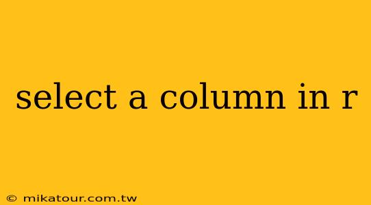 select a column in r