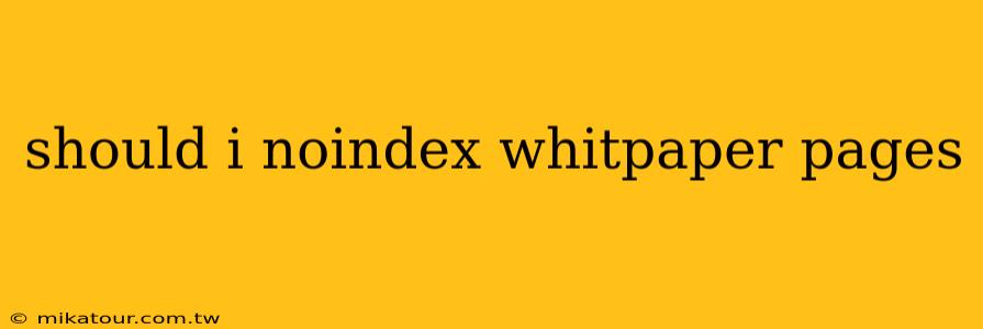 should i noindex whitpaper pages