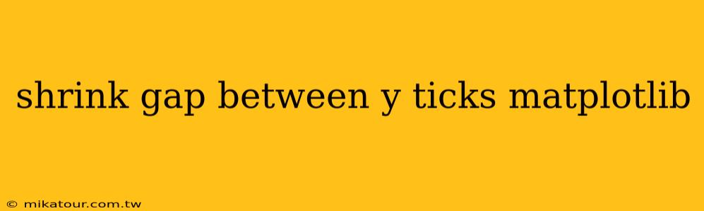 shrink gap between y ticks matplotlib