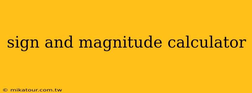 sign and magnitude calculator