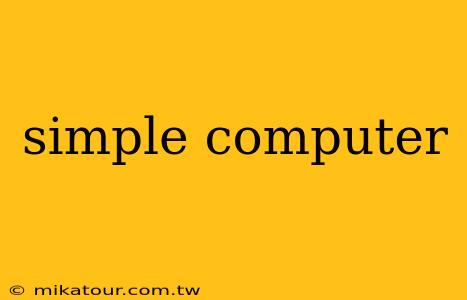 simple computer