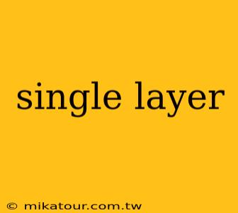 single layer