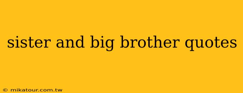 sister and big brother quotes