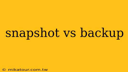 snapshot vs backup