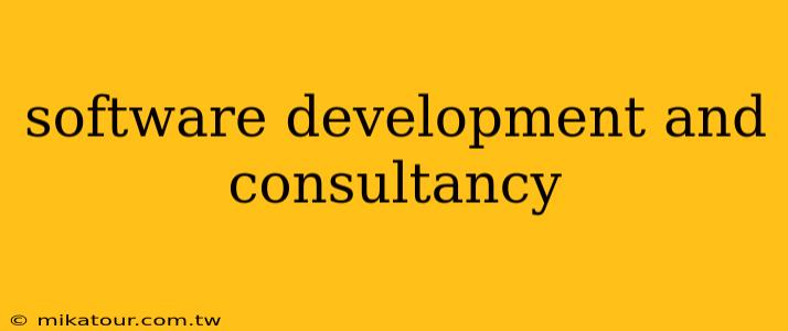 software development and consultancy