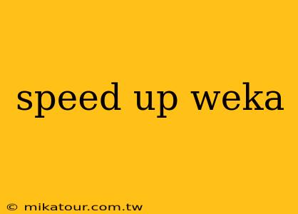 speed up weka