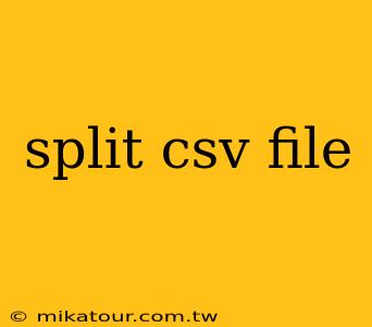 split csv file