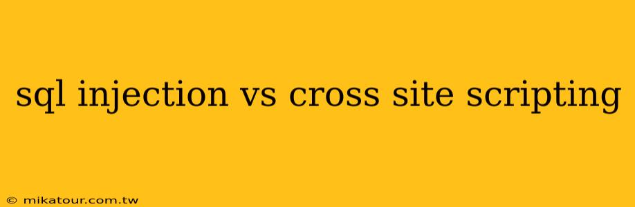 sql injection vs cross site scripting