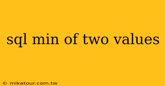 sql min of two values