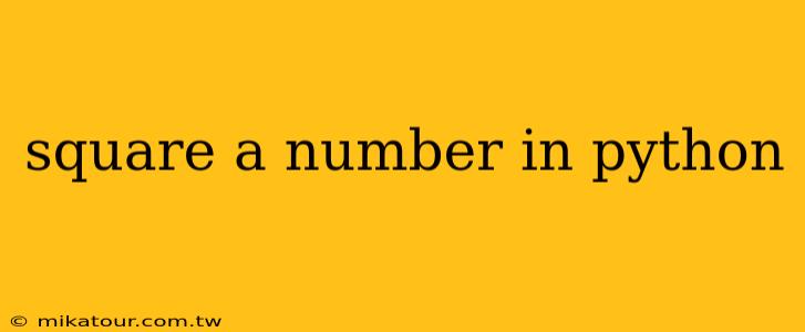 square a number in python