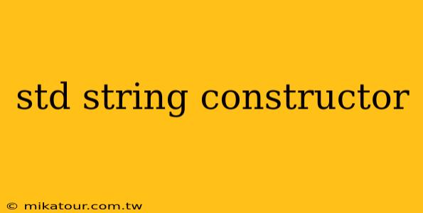 std string constructor