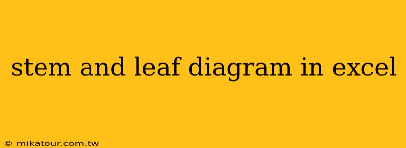 stem and leaf diagram in excel