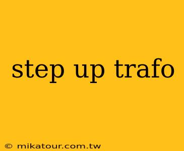 step up trafo