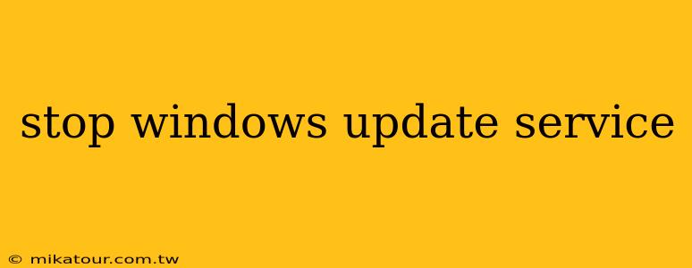 stop windows update service